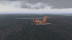 X-Plane 11 Cessna 172SP external on approach. (Source: Own)