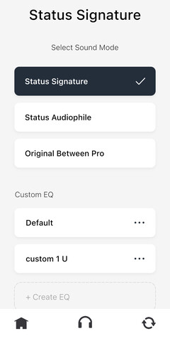 There are a handful of pre-made sound modes with the option to create and save custom profiles.
