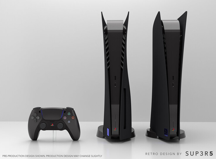 Custom black PS5. (Image source: SUP3R5)