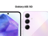 The Galaxy A55 is rumoured to arrive in Awesome Iceblue, Lilac and Navy colourways. (Image source: Android Headlines)