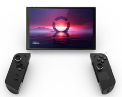 The Legion Go is Lenovo&#039;s upcoming handheld PC with detachable controllers. (Image via Best Buy)