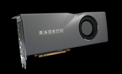 The AMD Radeon RX 5700 XT graphics card features 40 compute units. (Image source: AMD)