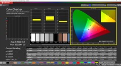 CalMAN ColorChecker (profile: sRGB, target color space: sRGB)