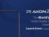 The world's first smartphone with under-display selfie cam will launch September 1. (Image: ZTE)