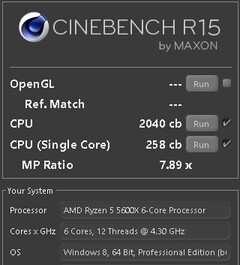 AMD Ryzen 5 5600X Cinebench performance shows almost Ryzen 7 3700X performance (Source: APISAK on Twitter)