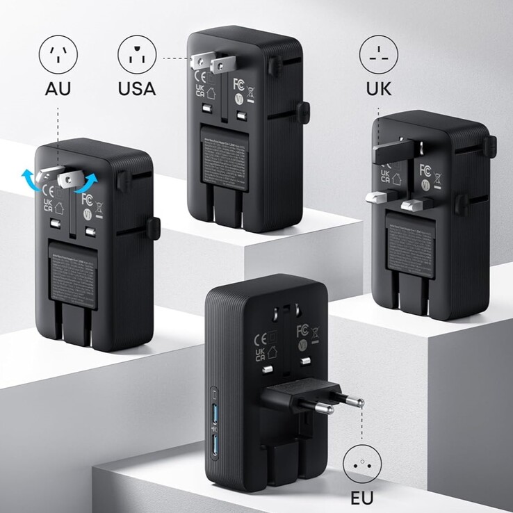 The Anker Nano Travel Adapter (5-in-1, 20W) (EU version)