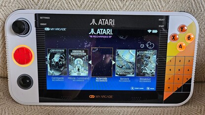 The menu of the five Atari Recharged games (Image source: Marc Zander, Notebookcheck)