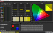 CalMAN: Colour Saturation – Normal colour mode, standard white balance, sRGB target colour space