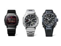 From left to right, Casio G-Shock GM-5600 &#039;Rui Hachimura&#039; collab, the GM-B2100SD-1C, and the MTG-B4000. (Image source: @geesgshock on Instagram)