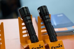 Fenix C7 Pro flashlight on the left and C7 v2.0 on the right