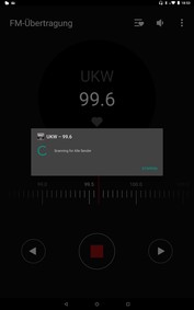 The preinstalled FM radio app