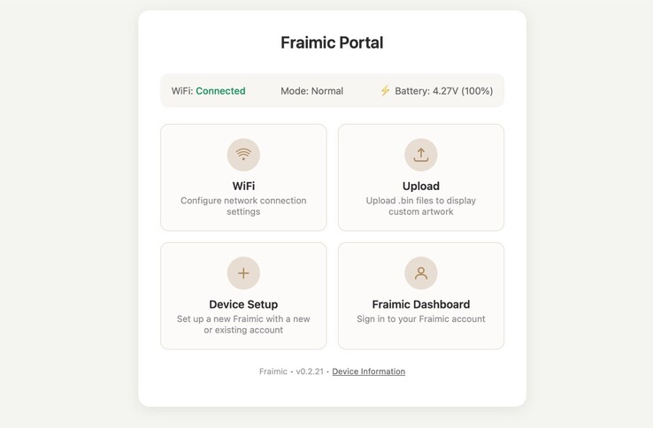 Photos can also be uploaded to Fraimic locally without going through a server.