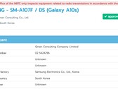Samsung Galaxy A10s (SM-A107F) on NBTC (Source: Venkatesh Babu.G on Twitter)