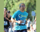 A picture of Takuya Shiraiwa, Capcom's first localizer running a marathon