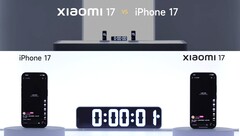 The Xiaomi 17 with 7,000mAh takes on the iPhone 17 with 3,692mAh and a 5,000mAh power bank (Image source: Xiaomi)