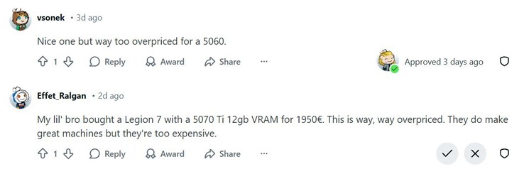 Comments on our Reddit channel