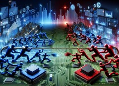 Team Blue and Team Red have competed for years in all CPU markets, including desktop and laptop. (Image source: DallE 3 creation)