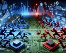 Team Blue and Team Red have competed for years in all CPU markets, including desktop and laptop. (Image source: DallE 3 creation)