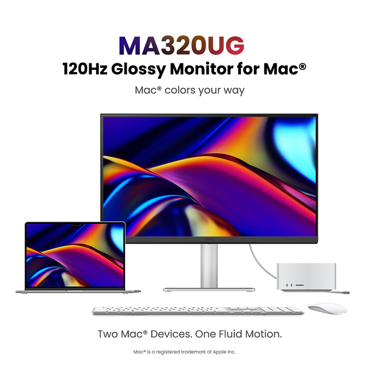 The BenQ MA320UG monitor features two Thunderbolt 4 ports 