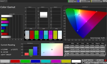 CalMAN color space sRGB