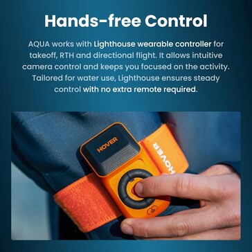 The controller allows for hands-free operation.