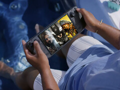 The WB Play the Legends collection will expire soon. Pictured: Steam Deck with the cover of the bundle. (Image source: Humble Bundle and Valve - edited)