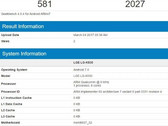 LG Stylo 2 Plus Android phablet with Nougat on Geekbench