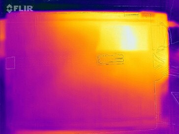 Heat distribution at the bottom (under load)