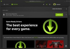 Nvidia GeForce Game Ready Driver 536.23 notification in GeForce Experience (Source: Own)