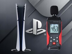 PS5 Slim Digital shown during a noise test (Image source: Sony PlayStation, Landtek with edits)