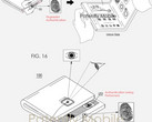 Samsung patent showing advanced foldable smartphone with multiple biometric ID forms