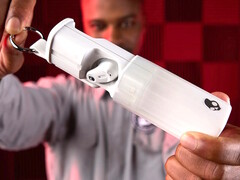 The Skullcandy Method 360 ANC TWS earbuds store in a clip-on slider case for easy carry. (Image source: Skullcandy)