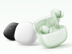 The Redmi Buds 8 will launch soon in China. Pictured: the three color options of the earbuds.
