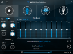 Audio settings for pink noise recording