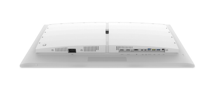 The picture shows a bottom view of the Philips Evnia gaming monitor.