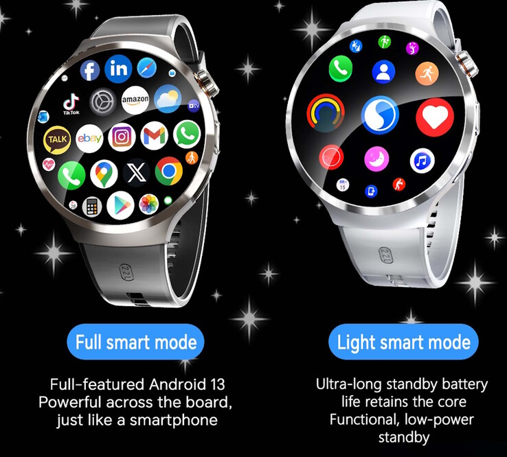 The smartwatch has two different modes