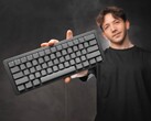 The Wooting Project Optimum is an all-aluminium case with a unique mounting style and matching gunmetal grey keycaps. (Image source: Wooting)