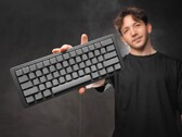 The Wooting Project Optimum is an all-aluminium case with a unique mounting style and matching gunmetal grey keycaps. (Image source: Wooting)