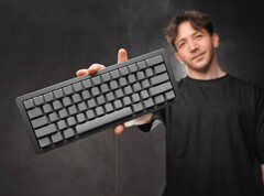 The Wooting Project Optimum is an all-aluminium case with a unique mounting style and matching gunmetal grey keycaps. (Image source: Wooting)