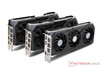 Gigabyte Radeon RX 9070 XT Gaming OC 16G (left), Gigabyte Radeon RX 9070 Gaming OC 16G (center), Gigabyte Radeon RX 9060 XT Gaming OC 16G (right)