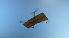 An image of the solar powered drone in flight (Luke Maximo Bell; screenshot)