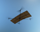 An image of the solar powered drone in flight (Luke Maximo Bell; screenshot)
