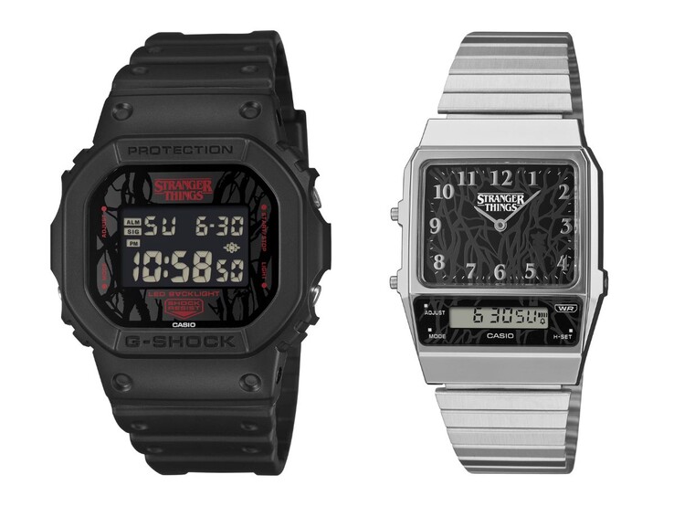 The Casio G-Shock DW5600STT-1 (left) and the Vintage AQ800EST-1A (right). (Image source: Casio)
