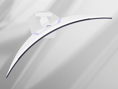 800R curvature of 39-inch 39GX90SA LG OLED smart gaming monitor is shown