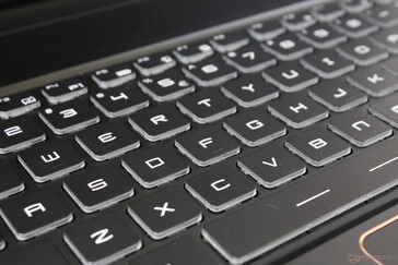 The typing experience feels very similar to other GS series laptops including the GS66