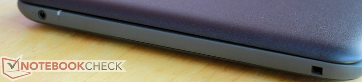 Right: Combo audio jack, Noble lock slot
