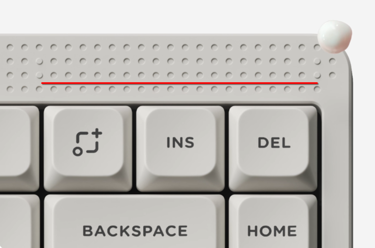 NuPhy Node75 touch bar. (Image source: NuPhy - edited)