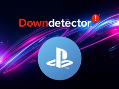 PlayStation Network symbol shown below Down Detector logo