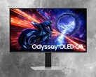 Front of Samsung Odyssey G6 27-inch OLED monitor shown