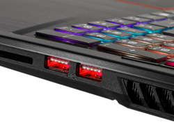 Useful: backlit USB ports on the MSI GE73 and GE63 Raider series.